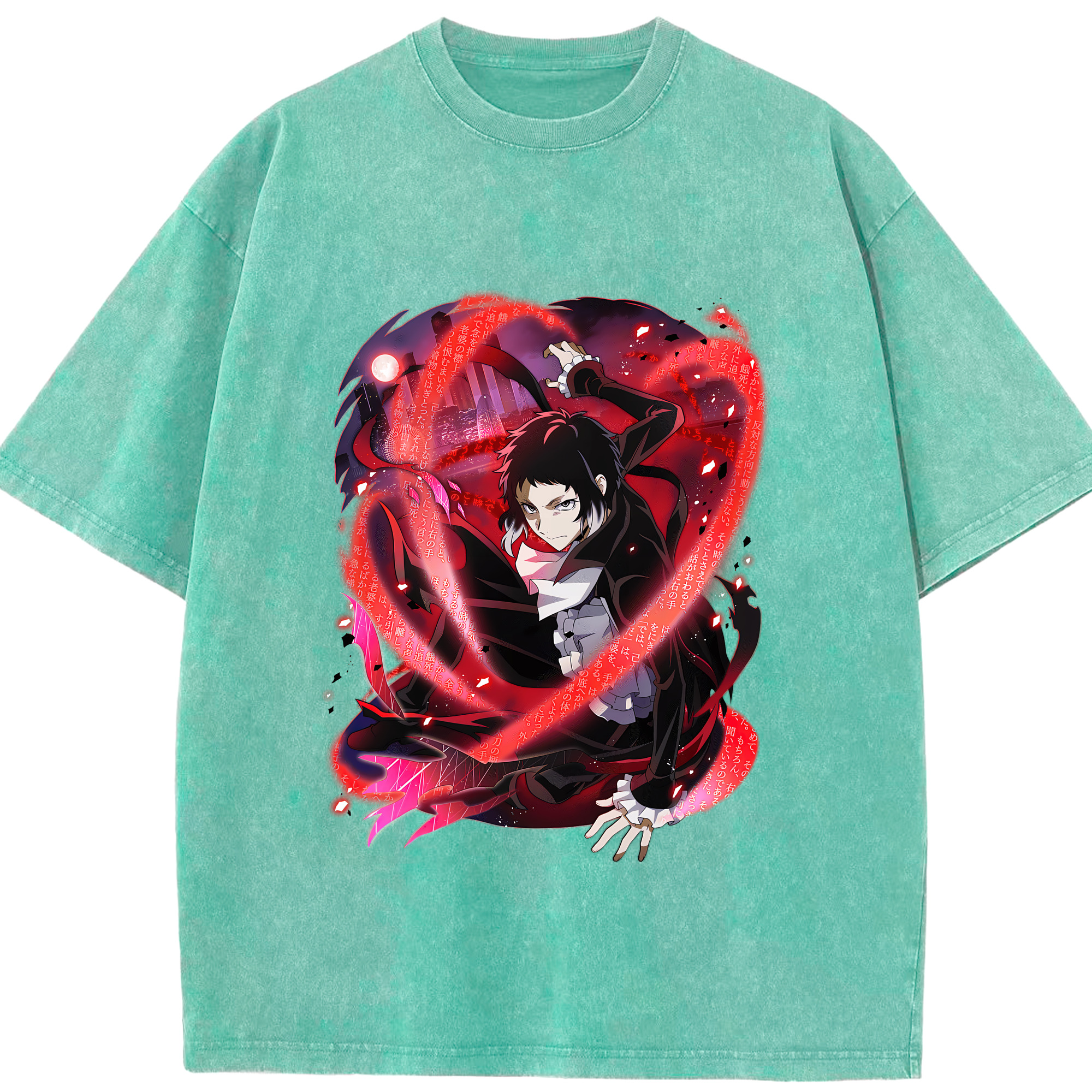 （画像用） 文豪ストレイドッグス Bungo Stray Dogs 綿100% ヴィンテージ風 半袖Tシャツ（フロントプリント）